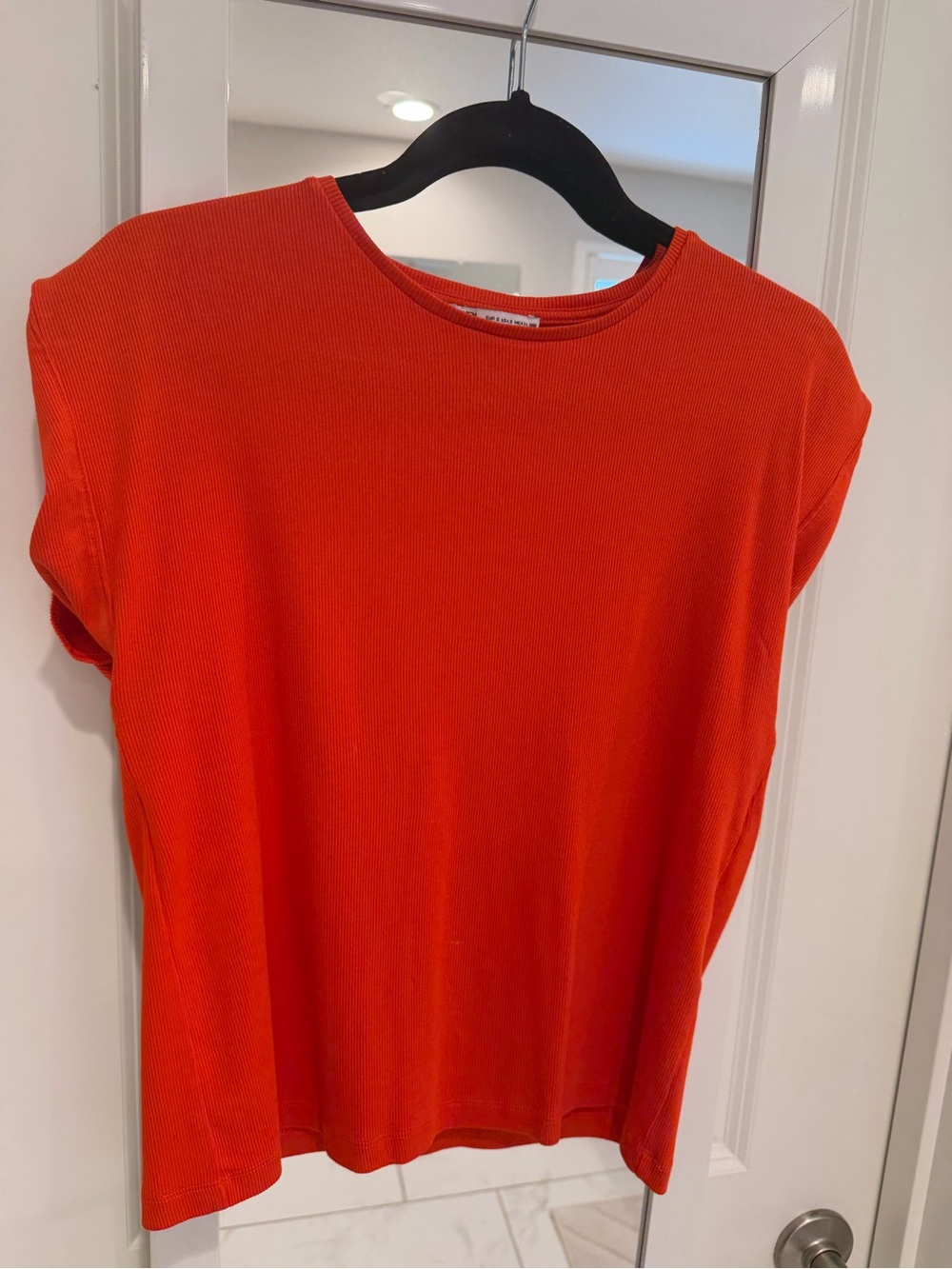 Zara Short Sleeve Crew Neck Top - Orange